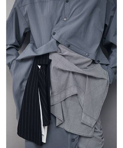 UN3D シャツ 美品 LAYERED SHIRT CAMISOLE / レイヤードシャツキャミソール
