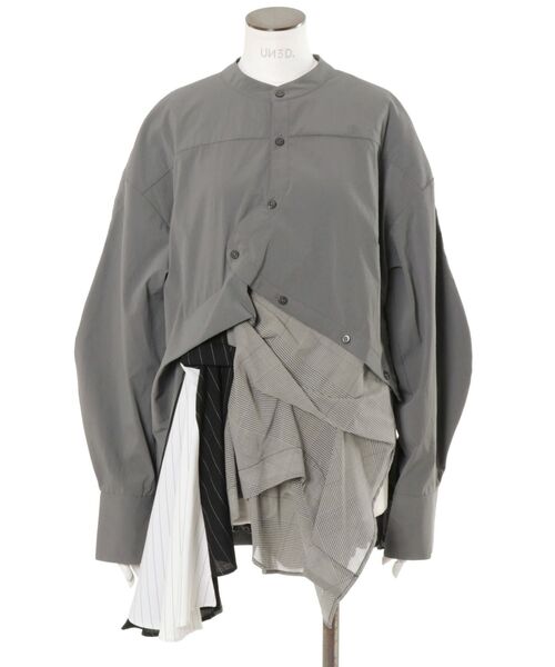 UN3D.（アンスリード）の「PATTERN MIX SHIRT【セットアップ着用可能】 / パターンミックスシャツ（シャツ/ブラウス・レディース・ホワイト/ブラック/その他1/グレー・38/36）」の11枚目の写真