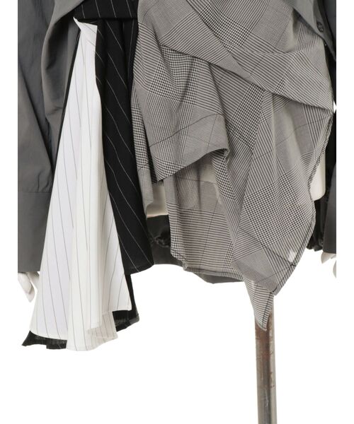 UN3D.（アンスリード）の「PATTERN MIX SHIRT【セットアップ着用可能】 / パターンミックスシャツ（シャツ/ブラウス・レディース・ホワイト/ブラック/その他1/グレー・38/36）」の17枚目の写真