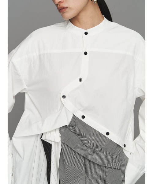 UN3D. PATTERNMIXSHIRT パターンミックスシャツ PATTERN MIX SHIRT【セットアップ着用可能】 / パターンミックスシャツ