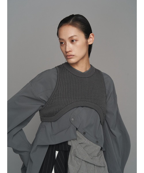 UN3D.(アンスリード)の「PATTERN MIX SHIRT / パターンミックスシャツ(シャツ/ブラウス・レディース・ホワイト/ブラック/その他1/グレー・38/36)」の20枚目の写真