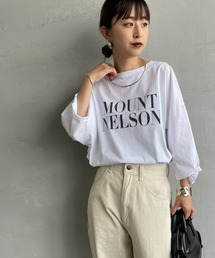MICA&DEAL | [MICA&DEAL/マイカアンドディール] MOUNT MELSON ロールスリーブ7分袖プリントTシャツ(Tシャツ/カットソー)