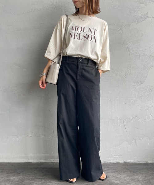 MICA&DEAL（マイカ＆ディール）の「[MICA&DEAL/マイカアンドディール] MOUNT MELSON ロールスリーブ7分袖プリントTシャツ（Tシャツ/カットソー・レディース・ベージュ/ホワイト/グレー・F）」の16枚目の写真