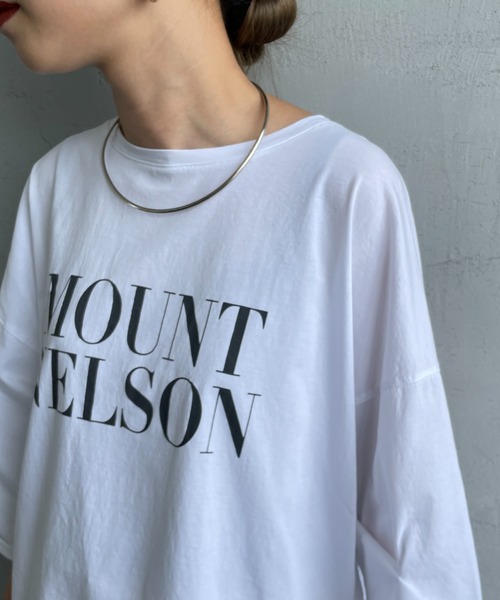 MICA&DEAL（マイカ＆ディール）の「[MICA&DEAL/マイカアンドディール] MOUNT MELSON ロールスリーブ7分袖プリントTシャツ（Tシャツ/カットソー・レディース・ベージュ/ホワイト/グレー・F）」の13枚目の写真