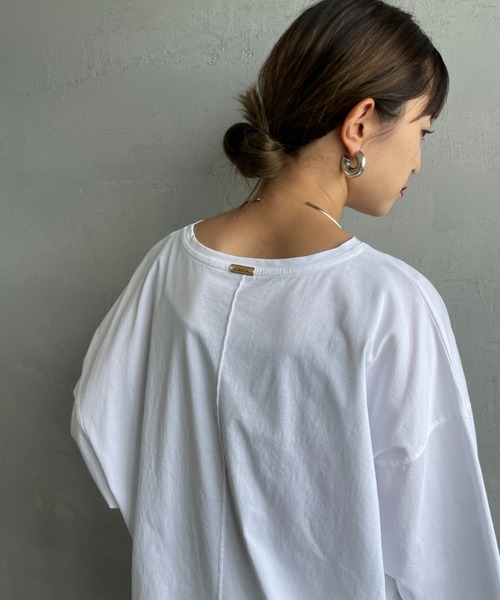 MICA&DEAL（マイカ＆ディール）の「[MICA&DEAL/マイカアンドディール] MOUNT MELSON ロールスリーブ7分袖プリントTシャツ（Tシャツ/カットソー・レディース・ベージュ/ホワイト/グレー・F）」の14枚目の写真