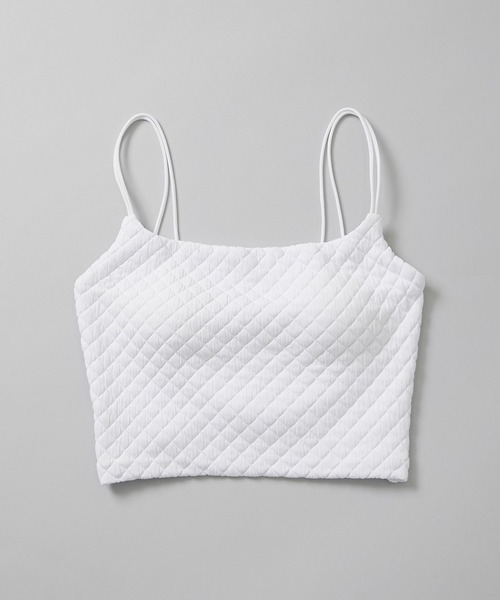 GUACAMOLE（ガカモレ）の「QUILT HEART CAMI TOP（水着・レディース・ブラック/イエロー/ホワイト・SMALL）」の2枚目の写真