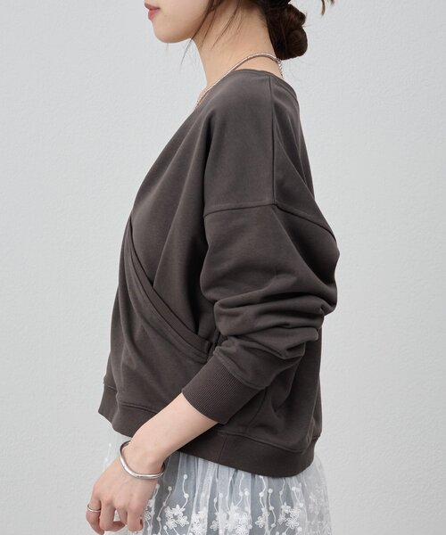 SHENERY（シーナリー）の「《前後2WAY仕様》カシュクールスウェット（スウェット・レディース・アイボリー/グレー系その他/ベージュ・FREE）」の15枚目の写真