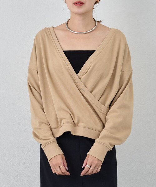 SHENERY（シーナリー）の「《前後2WAY仕様》カシュクールスウェット（スウェット・レディース・アイボリー/グレー系その他/ベージュ・FREE）」の22枚目の写真