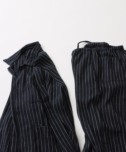 UNFOLLOW(アンフォロー)の「【FOLL/フォル】khadi cotton stripe pants(スラックス・メンズ・ネイビー・3/2)」の6枚目の写真