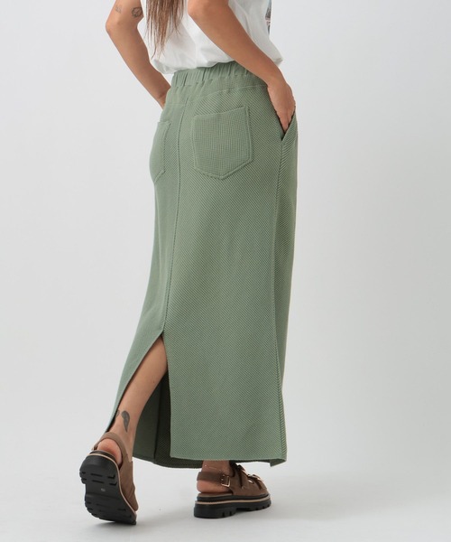 BAYFLOW（ベイフロー）の「ワッフルナロースカート（スカート・レディース・アイボリー/チャコール/グリーン・FREE）」の16枚目の写真