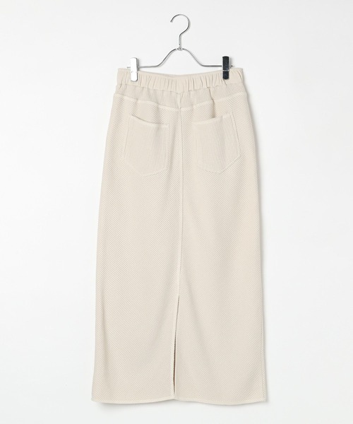 BAYFLOW（ベイフロー）の「ワッフルナロースカート（スカート・レディース・アイボリー/チャコール/グリーン・FREE）」の18枚目の写真