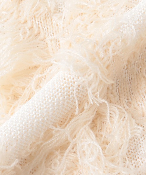 Three Four Time（ｽﾘｰﾌｫｰﾀｲﾑ）の「フリンジカットジャガード2WAY7分袖カーディガン（カーディガン/ボレロ・レディース・ピンク/ホワイト・FREE）」の16枚目の写真