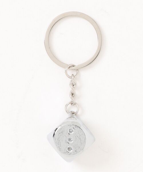 シルバーメタルキーホルダー/アソート/ダイス/恐竜/トランプ