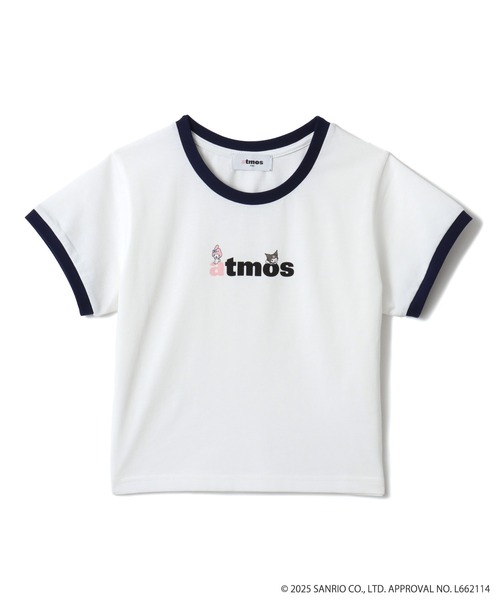 sanrio(サンリオ)の「atmos pink x MY MELODY & KUROMI Ringer Neck T-shirt / アトモス ピンク マイメロディ アンド クロミ リンガー ネック Tシャツ 【SP】(Tシャツ/カットソー・レディース・ホワイト/ピンク/ブラック・M/S)」の2枚目の写真
