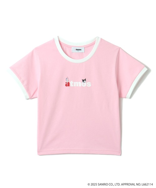sanrio(サンリオ)の「atmos pink x MY MELODY & KUROMI Ringer Neck T-shirt / アトモス ピンク マイメロディ アンド クロミ リンガー ネック Tシャツ 【SP】(Tシャツ/カットソー・レディース・ホワイト/ピンク/ブラック・M/S)」の1枚目の写真