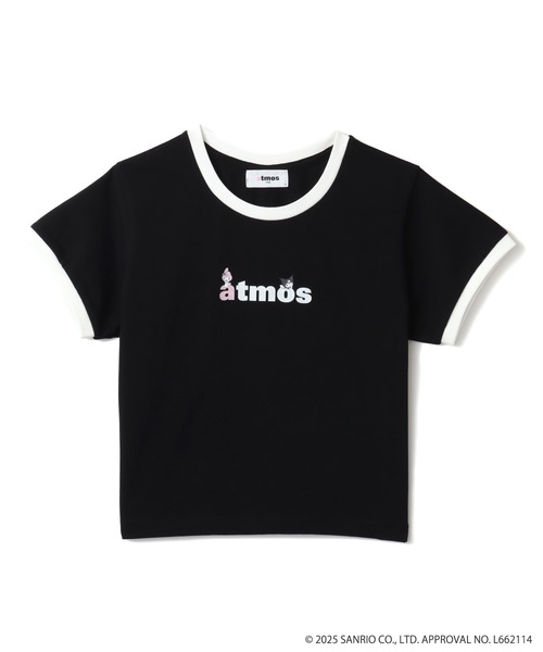 sanrio(サンリオ)の「atmos pink x MY MELODY & KUROMI Ringer Neck T-shirt / アトモス ピンク マイメロディ アンド クロミ リンガー ネック Tシャツ 【SP】(Tシャツ/カットソー・レディース・ホワイト/ピンク/ブラック・M/S)」の3枚目の写真