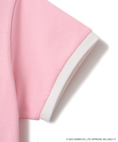 sanrio(サンリオ)の「atmos pink x MY MELODY & KUROMI Ringer Neck T-shirt / アトモス ピンク マイメロディ アンド クロミ リンガー ネック Tシャツ 【SP】(Tシャツ/カットソー・レディース・ホワイト/ピンク/ブラック・M/S)」の9枚目の写真