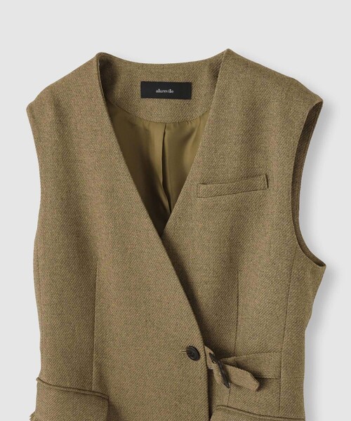 allureville(アルアバイル)の「ツィードライクロングジレワンピース(ワンピース・レディース・ベージュ/ライトグレー/グレイッシュベージュ・1/2)」の15枚目の写真