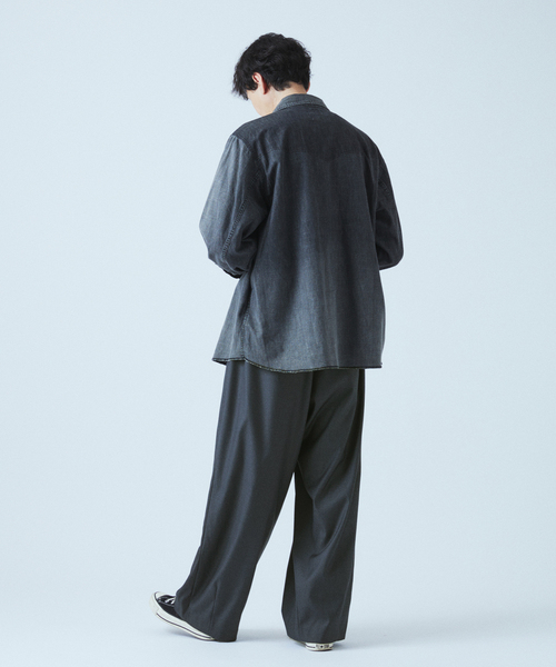 JOURNAL STANDARD(ジャーナルスタンダード)の「TRモダン ワイド スラックス(スラックス・メンズ・グレー/チャコールグレー/ブラック/ネイビー・SMALL/MEDIUM/LARGE)」の13枚目の写真
