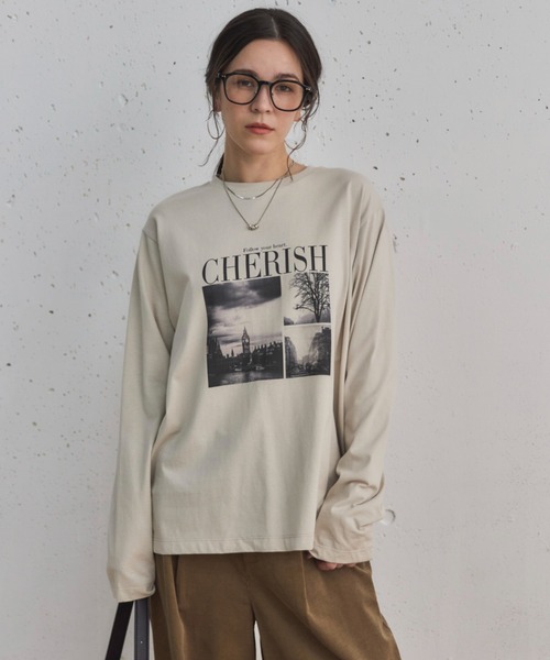 Doux archives（ドゥアルシーヴ）の「ＬｏｎｄｏｎプリントロンＴｅｅ（Tシャツ/カットソー・レディース・オフホワイト/ホワイト系その他/ベージュ/チャコールグレー・38）」の20枚目の写真