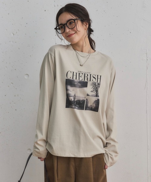 Doux archives（ドゥアルシーヴ）の「ＬｏｎｄｏｎプリントロンＴｅｅ（Tシャツ/カットソー・レディース・オフホワイト/ホワイト系その他/ベージュ/チャコールグレー・38）」の21枚目の写真