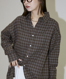 LOWCLASSIC ブラウン チェックシャツ LOWCLASSIC ブラウン チェックシャツ - メルカリ