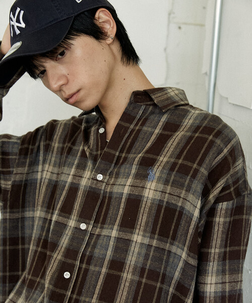 U.S. POLO ASSN.(ユーエスポロアッスン)の「U.S. POLO ASSN./ユーエスポロアッスン 別注ネルチェックシャツ/オンブレチェックシャツ(限定展開)(シャツ/ブラウス・メンズ・ブラック系その他/ブラウン系その他2/ブラック系その他2/ブラウン系その他/ベージュ系その他/グリーン系その他/ブルー系その他・SMALL/MEDIUM/LARGE)」の9枚目の写真