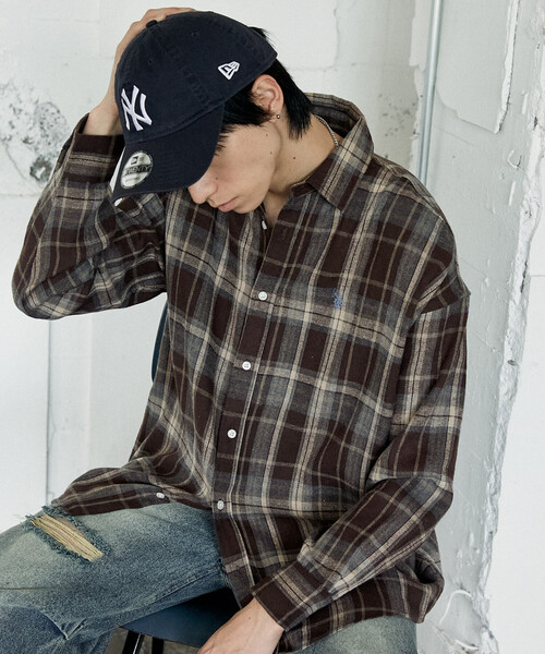 U.S. POLO ASSN.(ユーエスポロアッスン)の「U.S. POLO ASSN./ユーエスポロアッスン 別注ネルチェックシャツ/オンブレチェックシャツ(限定展開)(シャツ/ブラウス・メンズ・ブラック系その他/ブラウン系その他2/ブラック系その他2/ブラウン系その他/ベージュ系その他/グリーン系その他/ブルー系その他・SMALL/MEDIUM/LARGE)」の11枚目の写真