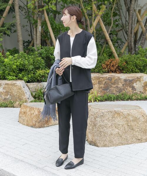 セール】『イージーケア』フレアトップス×パンツセット（セットアップ