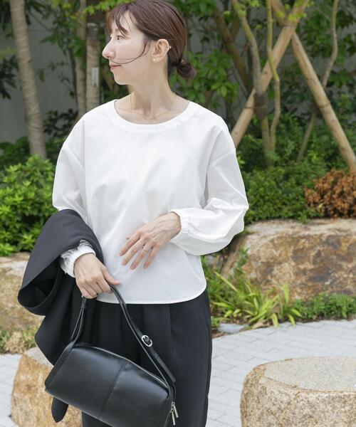 ITEMS URBANRESEARCH(アイテムズ アーバンリサーチ)の「『イージーケア』フレアトップス×パンツセット(セットアップ・レディース・ブラック/ライトベージュ・FREE)」の9枚目の写真