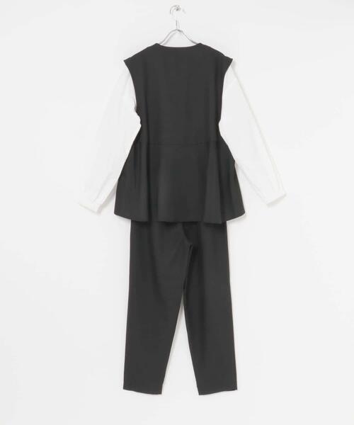 ITEMS URBANRESEARCH(アイテムズ アーバンリサーチ)の「『イージーケア』フレアトップス×パンツセット(セットアップ・レディース・ブラック/ライトベージュ・FREE)」の16枚目の写真