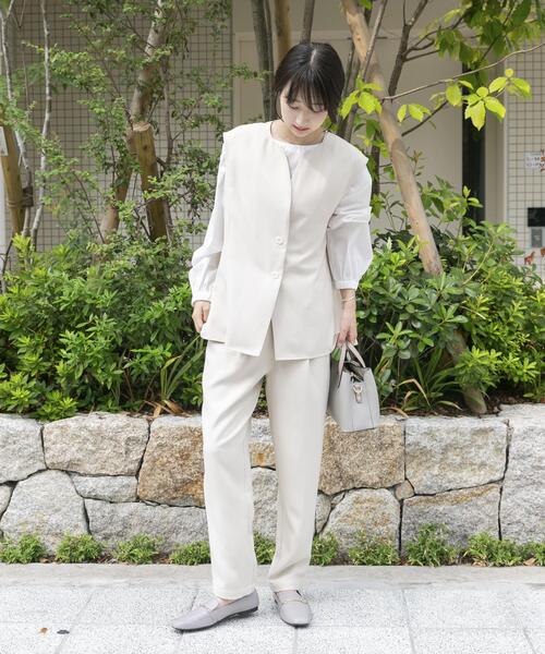 セール】『イージーケア』フレアトップス×パンツセット（セットアップ