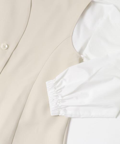 ITEMS URBANRESEARCH(アイテムズ アーバンリサーチ)の「『イージーケア』フレアトップス×パンツセット(セットアップ・レディース・ブラック/ライトベージュ・FREE)」の4枚目の写真