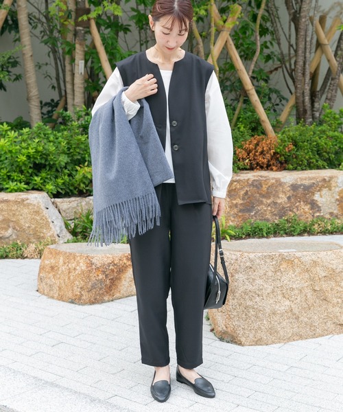 ◆トップス＆パンツ セットアップ フレア 長袖 楽ちん セール】フレアトップス×パンツセット（セットアップ）｜ITEMS