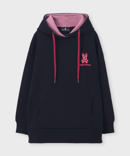 Psycho Bunny（サイコバニー）の「[WOMEN]ダブルフェイス サイドジップパーカ（パーカー・レディース・ネイビー/グレイッシュベージュ/コーラル・FREE）」の12枚目の写真