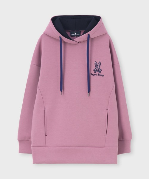 Psycho Bunny（サイコバニー）の「[WOMEN]ダブルフェイス サイドジップパーカ（パーカー・レディース・ネイビー/グレイッシュベージュ/コーラル・FREE）」の20枚目の写真