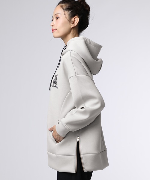 Psycho Bunny（サイコバニー）の「[WOMEN]ダブルフェイス サイドジップパーカ（パーカー・レディース・ネイビー/グレイッシュベージュ/コーラル・FREE）」の4枚目の写真