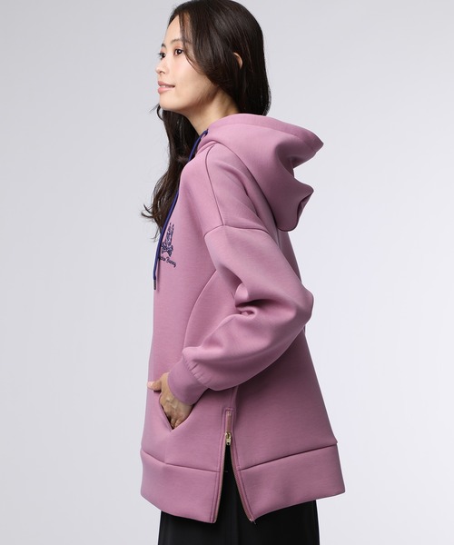 Psycho Bunny（サイコバニー）の「[WOMEN]ダブルフェイス サイドジップパーカ（パーカー・レディース・ネイビー/グレイッシュベージュ/コーラル・FREE）」の17枚目の写真