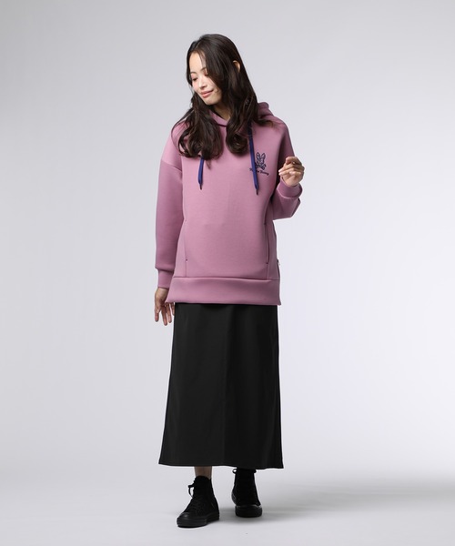 Psycho Bunny（サイコバニー）の「[WOMEN]ダブルフェイス サイドジップパーカ（パーカー・レディース・ネイビー/グレイッシュベージュ/コーラル・FREE）」の19枚目の写真