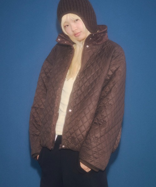 2way floral quilted jacket / 花柄キルティング2WAYブルゾン（その他