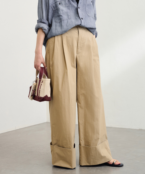 FRAMeWORK（フレームワーク）の「≪追加≫エクストラワイドマッキンパンツ2（チノパンツ・レディース・ベージュ・36/38/40）」の6枚目の写真