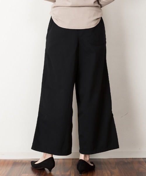 RCD(アールシーディー)の「綿100% ワイドチノパンツ(チノパンツ・レディース・カーキ/ベージュ/ブラック・LL/M/3L/4L/L)」の6枚目の写真