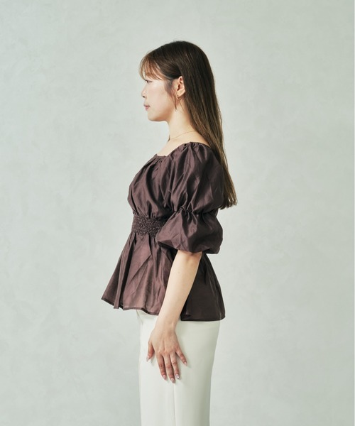 MISCH MASCH（ミッシュマッシュ）の「一部店舗限定 2wayオフショルブラウス（シャツ/ブラウス・レディース・ブルー/ブラック/ブラウン・ﾌﾘ-）」の5枚目の写真