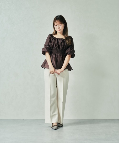 MISCH MASCH（ミッシュマッシュ）の「一部店舗限定 2wayオフショルブラウス（シャツ/ブラウス・レディース・ブルー/ブラック/ブラウン・ﾌﾘ-）」の10枚目の写真