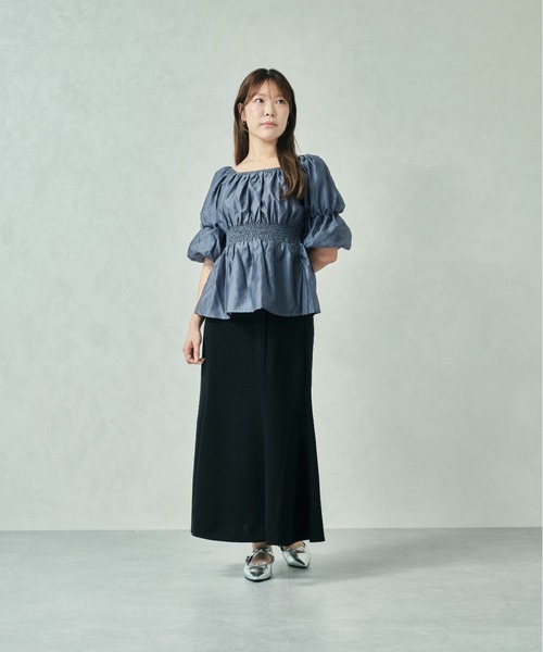 MISCH MASCH（ミッシュマッシュ）の「一部店舗限定 2wayオフショルブラウス（シャツ/ブラウス・レディース・ブルー/ブラック/ブラウン・ﾌﾘ-）」の13枚目の写真