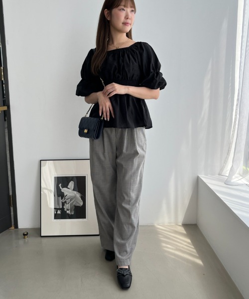 MISCH MASCH（ミッシュマッシュ）の「一部店舗限定 2wayオフショルブラウス（シャツ/ブラウス・レディース・ブルー/ブラック/ブラウン・ﾌﾘ-）」の17枚目の写真