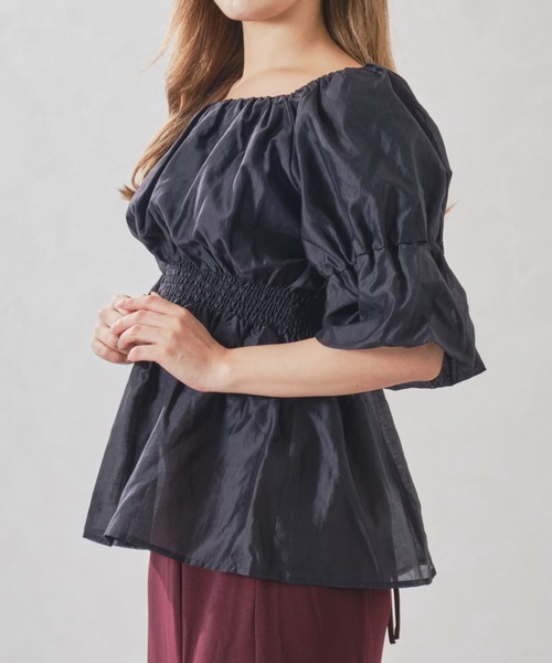 MISCH MASCH（ミッシュマッシュ）の「一部店舗限定 2wayオフショルブラウス（シャツ/ブラウス・レディース・ブルー/ブラック/ブラウン・ﾌﾘ-）」の19枚目の写真