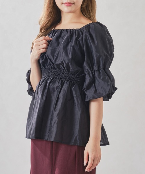 MISCH MASCH（ミッシュマッシュ）の「一部店舗限定 2wayオフショルブラウス（シャツ/ブラウス・レディース・ブルー/ブラック/ブラウン・ﾌﾘ-）」の20枚目の写真