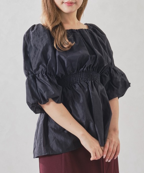 MISCH MASCH（ミッシュマッシュ）の「一部店舗限定 2wayオフショルブラウス（シャツ/ブラウス・レディース・ブルー/ブラック/ブラウン・ﾌﾘ-）」の21枚目の写真