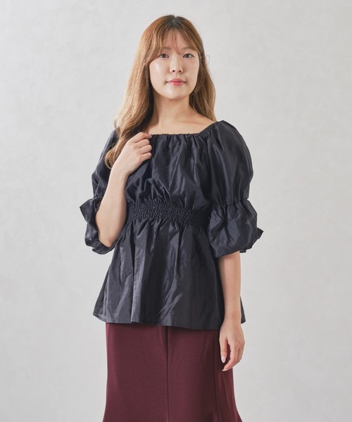 MISCH MASCH（ミッシュマッシュ）の「一部店舗限定 2wayオフショルブラウス（シャツ/ブラウス・レディース・ブルー/ブラック/ブラウン・ﾌﾘ-）」の22枚目の写真